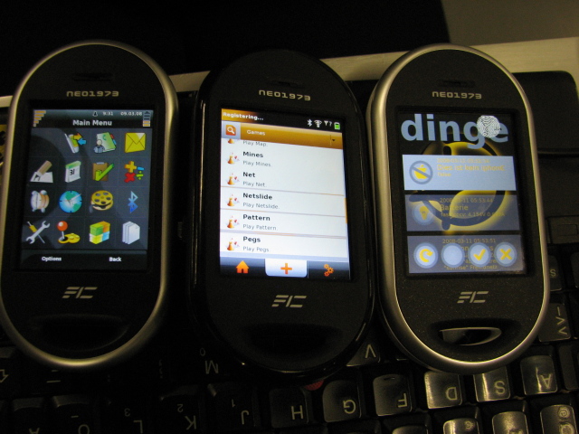 Three UIs on Neo1973