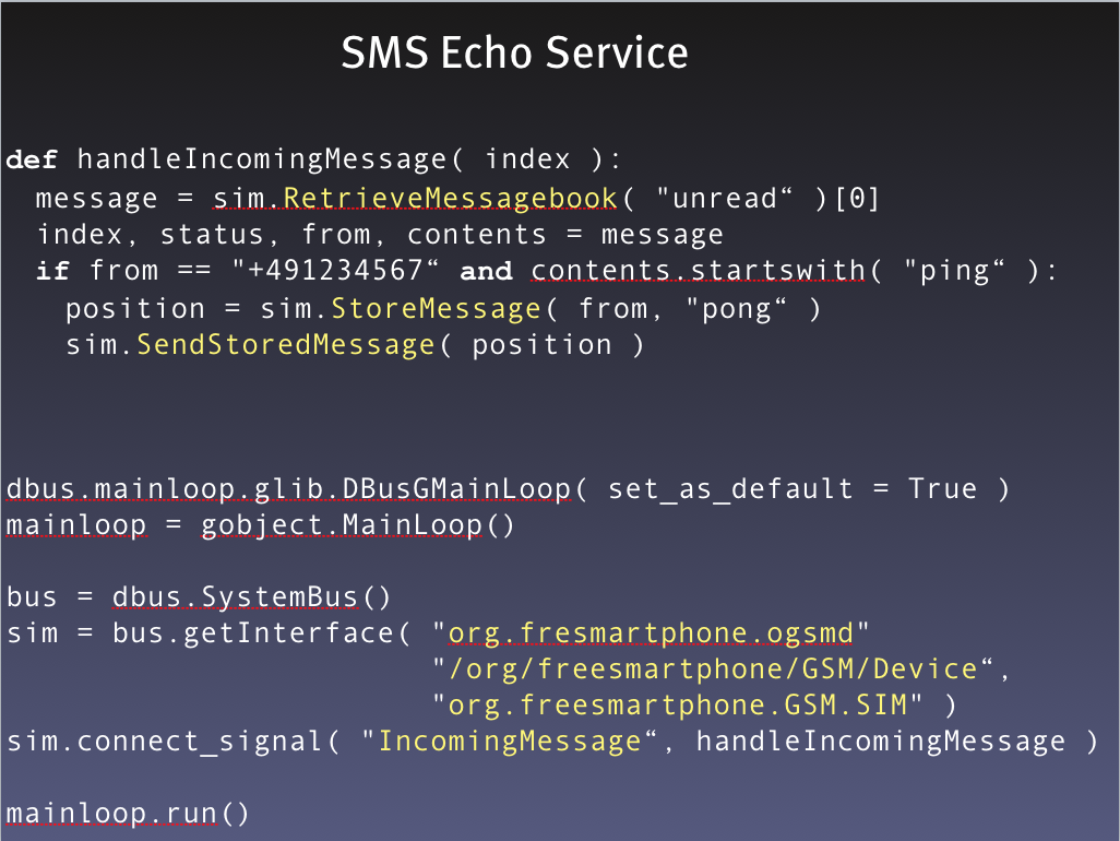 SMS Echo Service
